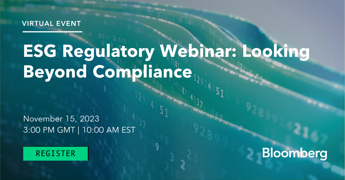 ESG Regulatory inar Looking Beyond Compliance Registration